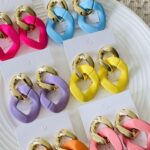 Aretes Pasta Cadena Dorada