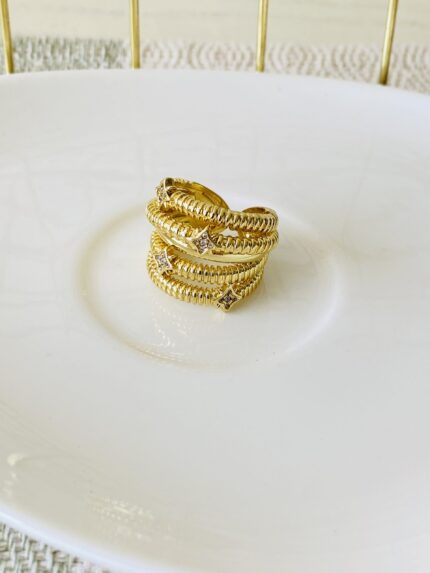 Anillo chunky estrellas