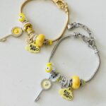 Pulsera llave amarilla ojo turco