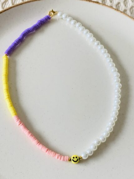 Choker combinación perlitas- colores