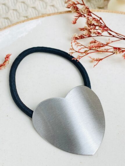 Pony cuff Corazón pequeño plateado