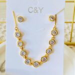Set de Rodio Cristal circulos lisos