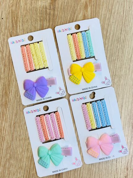Set de pinza con moñas - moño tutti