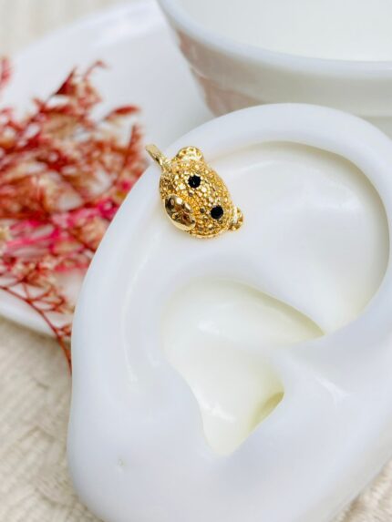 Earcuff - Oso naricita dorada.