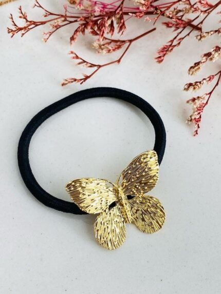 Pony cuff Mariposa dorada pequeña