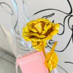 Flor Cono Rosa Dorada