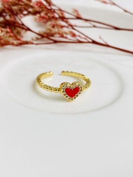 Anillo Mini Corazón Rojo