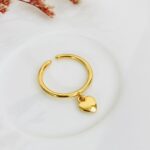 Anillo Corazón colgante