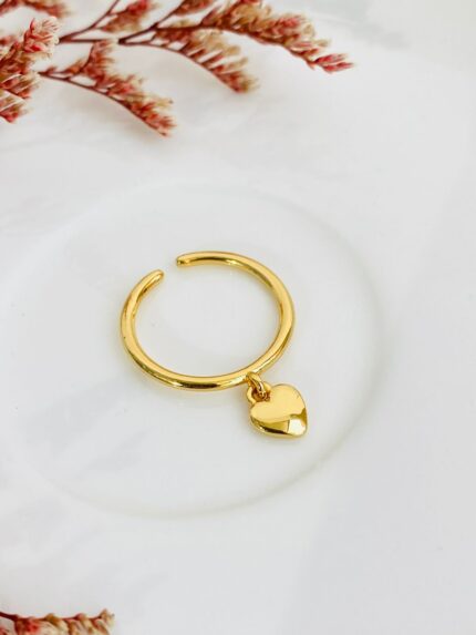 Anillo Corazón colgante