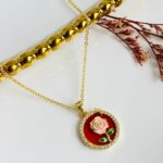 Cadena Placa Flor