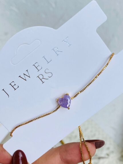 Pulsera Corazón lila