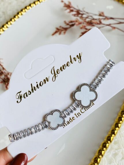 Pulsera Trébol Plateado