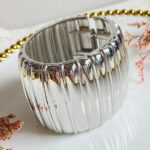 Brazalete Plateado Marcado