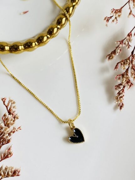 Cadena Corazoncito Negro