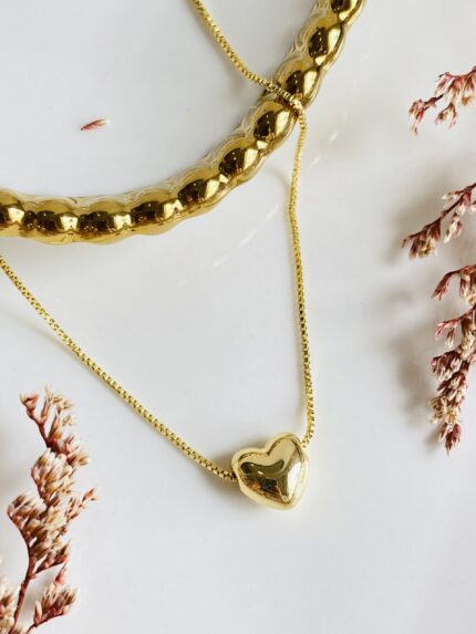 Cadena Mini Corazón Chunky