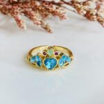 Anillo Corona Verde Menta