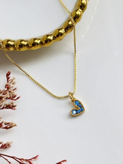 Cadena Mini Corazón Azul