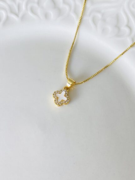 Cadena Mini Van Cleef Blanco