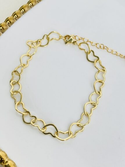 Pulsera Silueta Pequeña Corazones