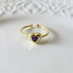 Anillo Corazón Lila