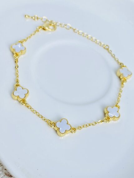 Pulsera Van Cleff Blanco Pequeño