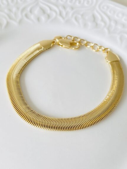 Pulsera Serpiente Rayada Gruesa