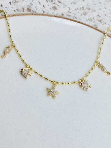 Cadena Charms Animales Marinos