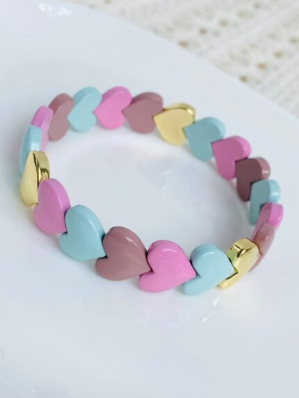 Pulsera Elastica Corazones Iris