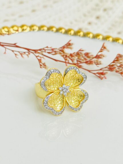 Anillo Flor Combinada