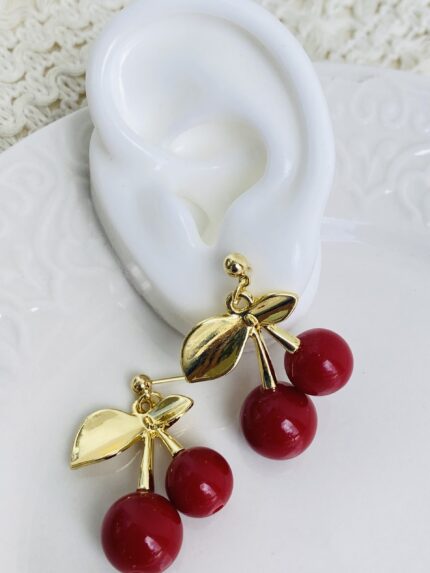 Arete Maxi cereza Vinotinto
