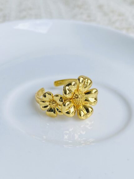 Anillo Doble Floral