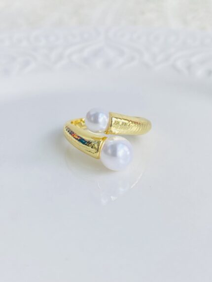 Anillo Cruce Perla
