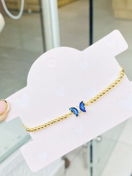 Pulsera Balines Mariposa Azul