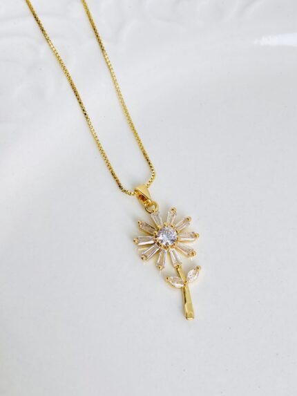 Cadena Flor Cristal
