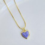 Cadena Corazón Crem Lila