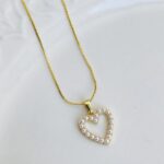 Cadena Corazón Perla