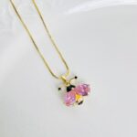 Cadena Abeja alas rosa