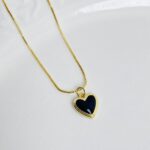 Cadena Corazón Crem Negro