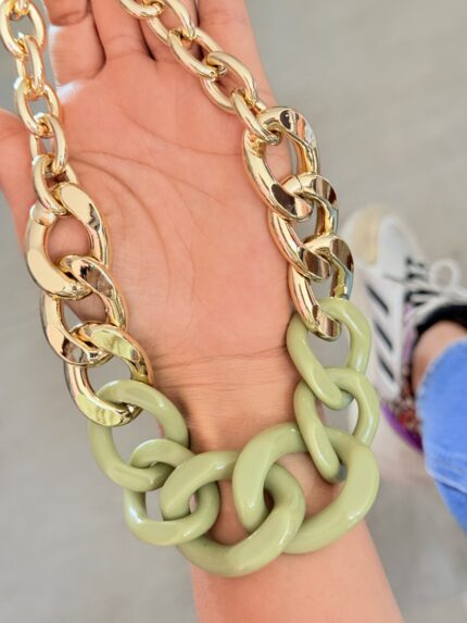 Collar eslabones Maxi verde