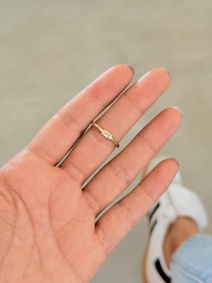 Anillo Rectángulo brillante