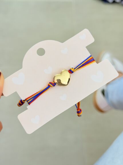 Pulsera Hilo Colombia Corazon Chunky