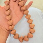 Collar  Corazones Caramelo