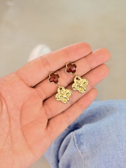 Maxi aretes Trebol Cafe