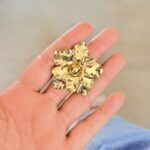 Anillo Flor Magnolia Texturizada