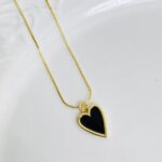 Cadena corazón maxi negro