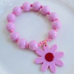 Pulsera Chicle Margarita Rosa  Claro