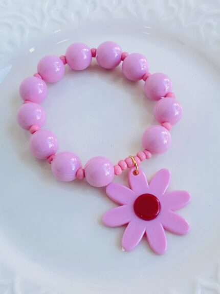 Pulsera Chicle Margarita Rosa  Claro
