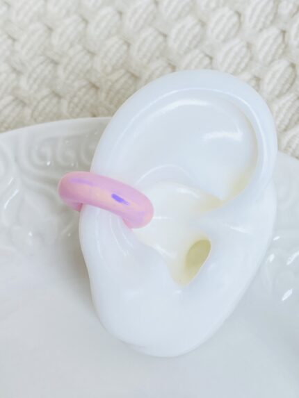 Earcuff Liso Rosado Tornazol