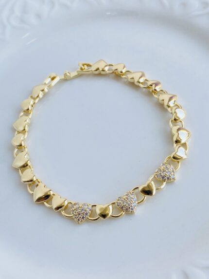 Pulsera Corazones Circones