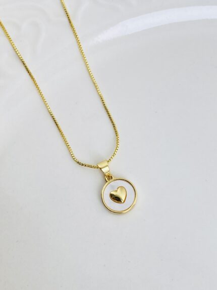 Cadena medalla corazón